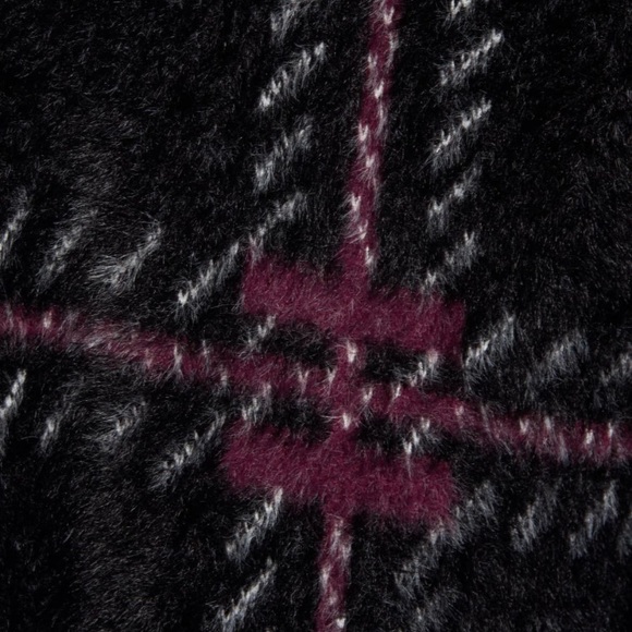 1. State Plaid Eyelash Open Front Cardigan Sweater - Picture 8 of 11